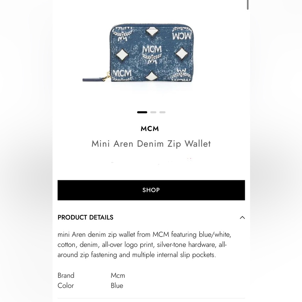 Brand new MGM denim mini wallet